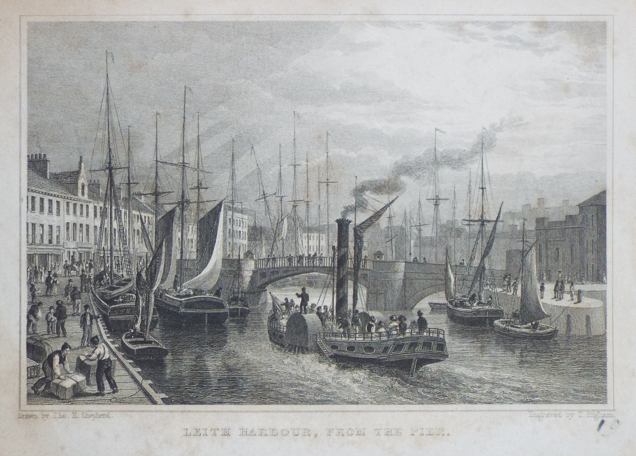 Print - Leith Harbour, from the Pier. - Higham
