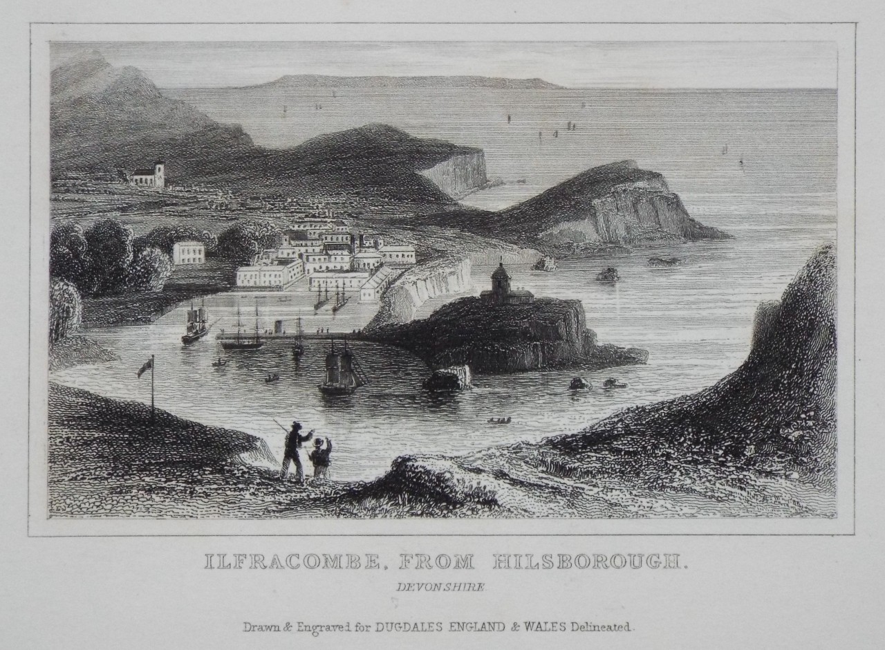 Print - Ilfracombe, from Hillsborough. Devonshire