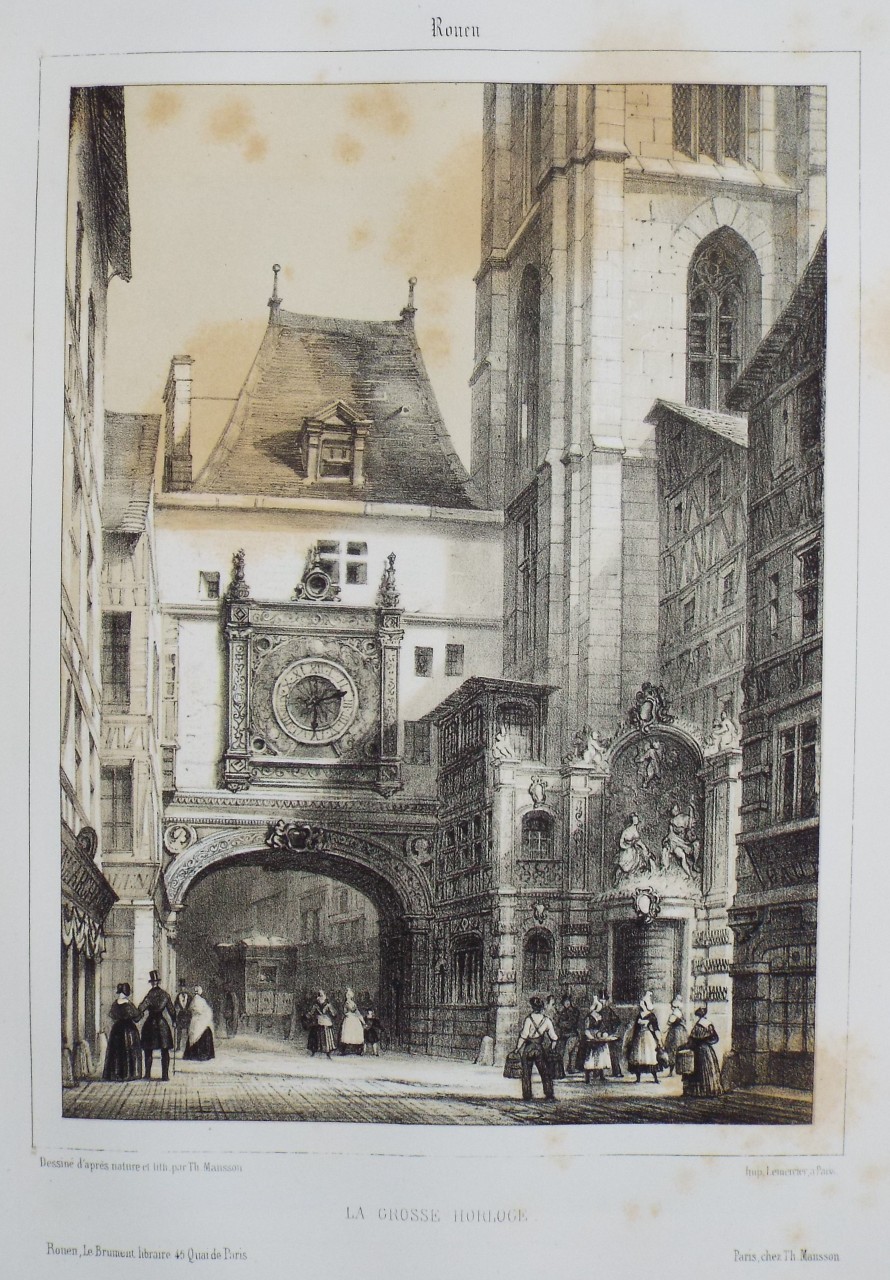 Lithograph - Rouen. - Mansson