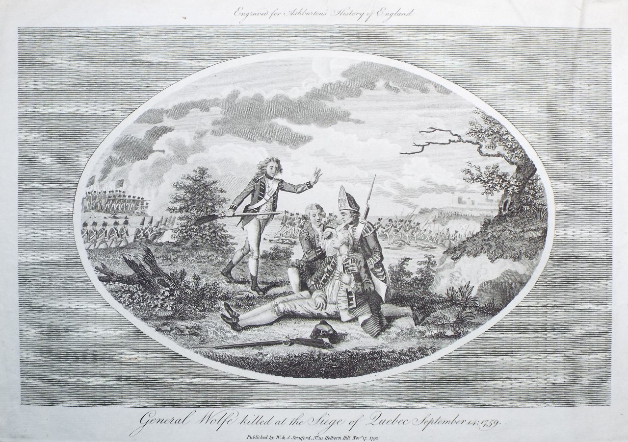 Print - General Wolfe killed at the Siege of Quebec September 14: 1759.