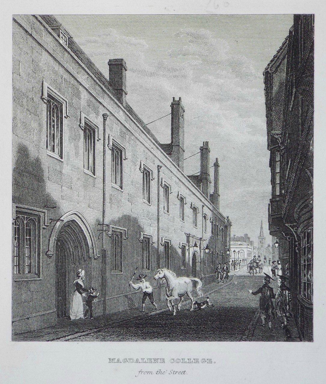 Print - Magdalene College. from the Street.