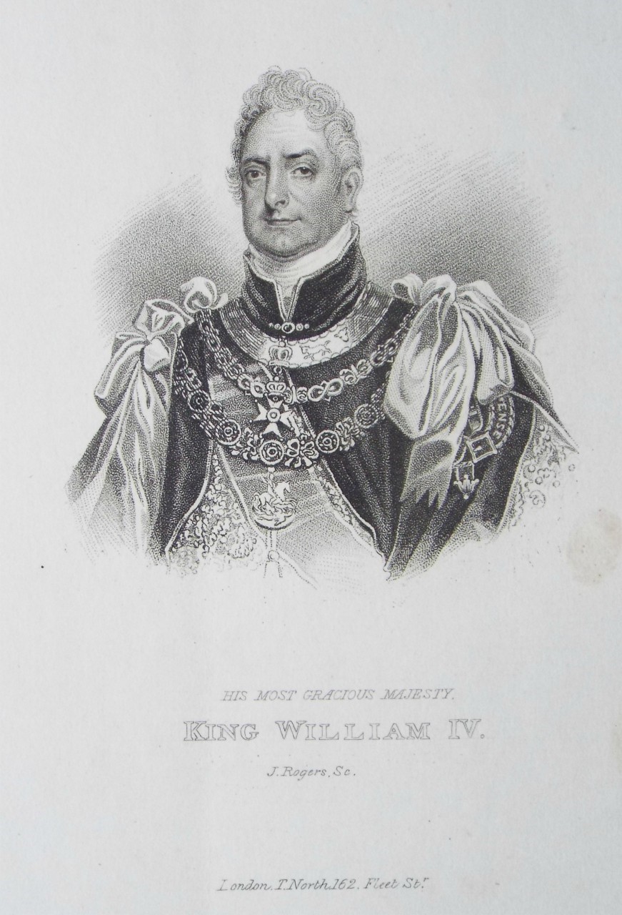 Stipple - His Most Gracious Majesty, King William IV. - Rogers