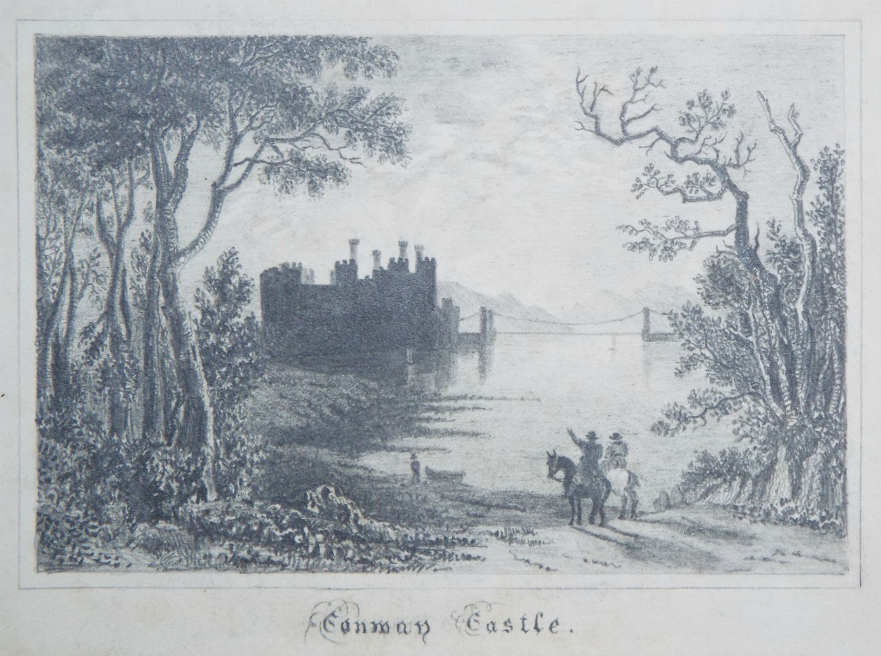 Pencil drawing - Conway Castle.