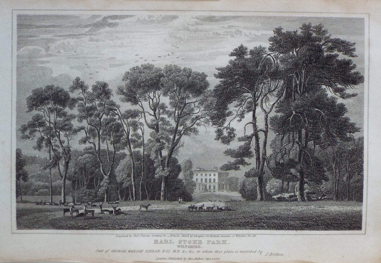 Print - Earl Stoke Park, Wiltshire - Jeavons