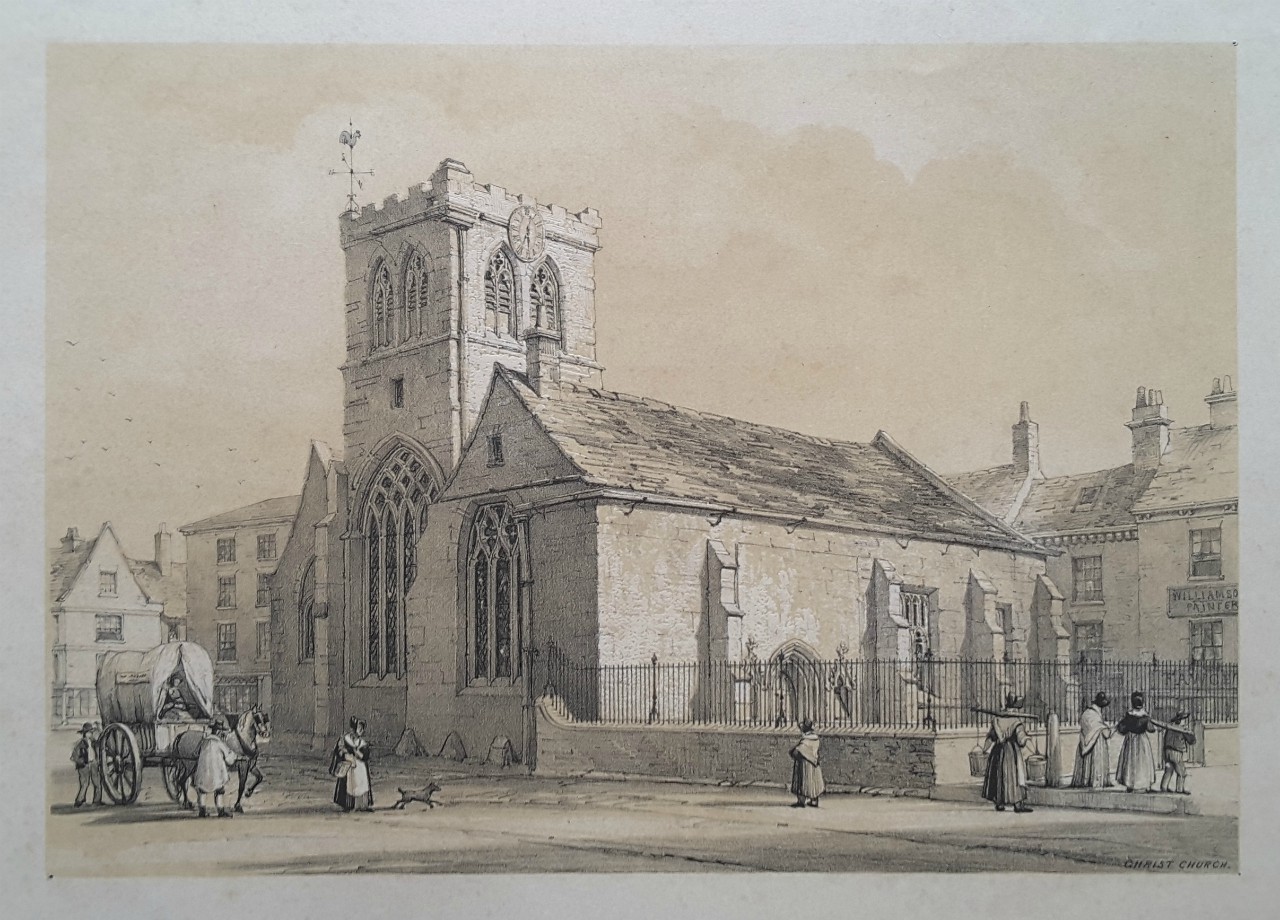 Lithograph - Christ Church. - Monkhouse