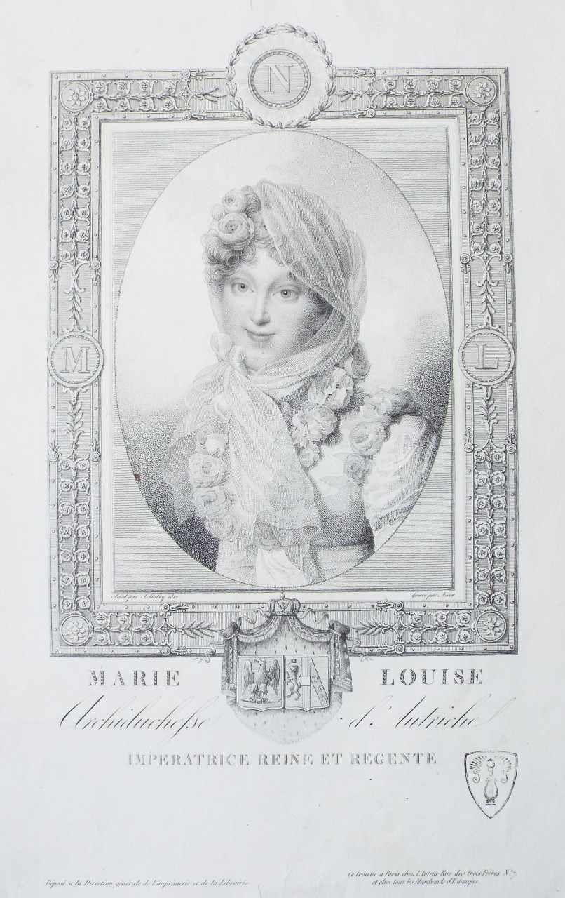 Stipple - Marie Louise Archduchesse d' Austriche Imperatrice Reine et Regente - 