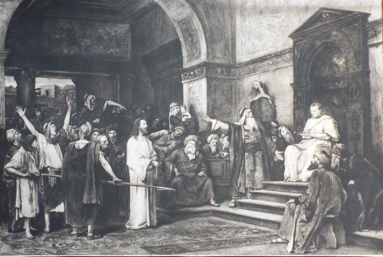 Etching - Christ before Pilate - Waltner