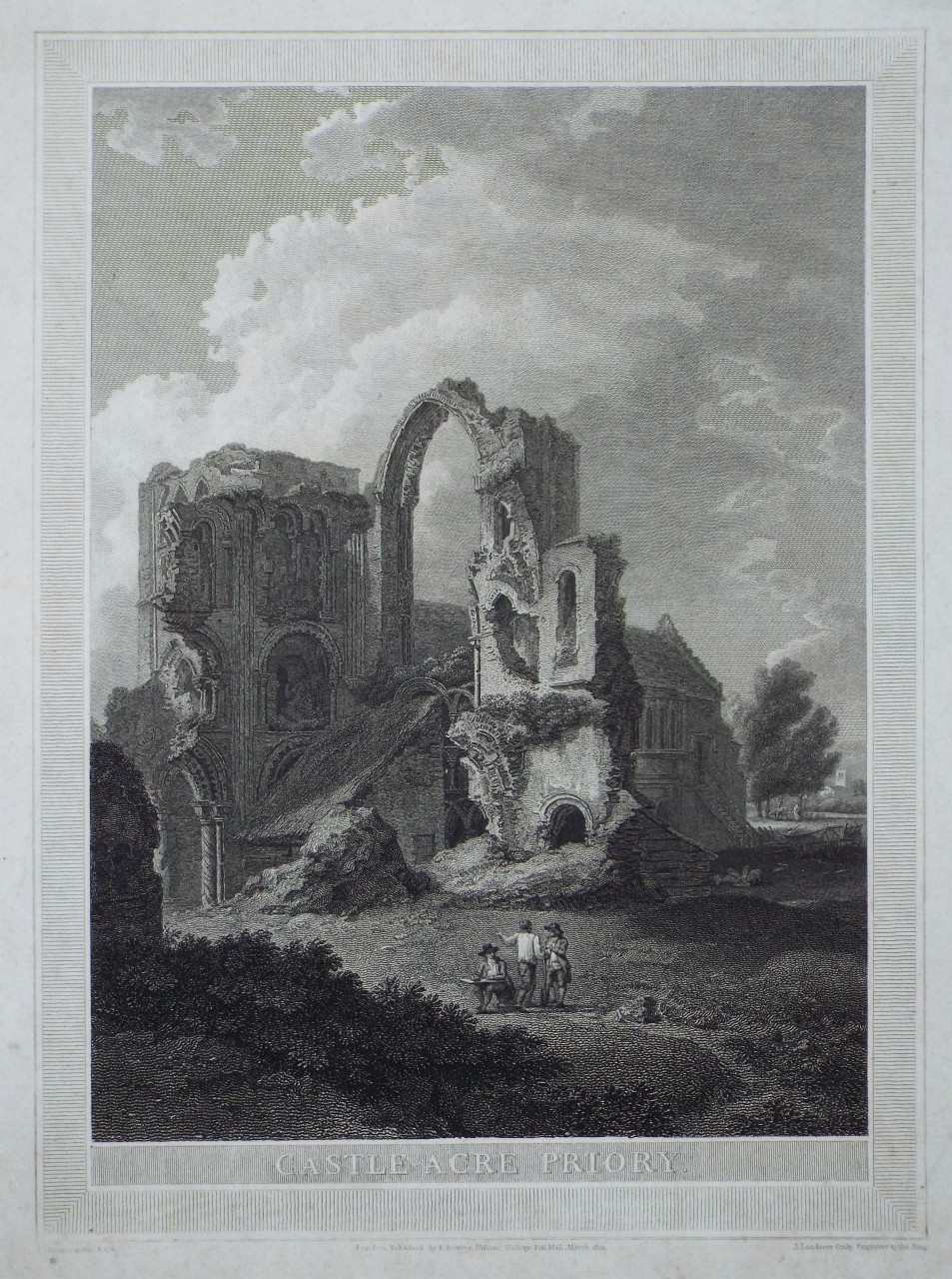 Print - Castle Acre Priory. - Landseer