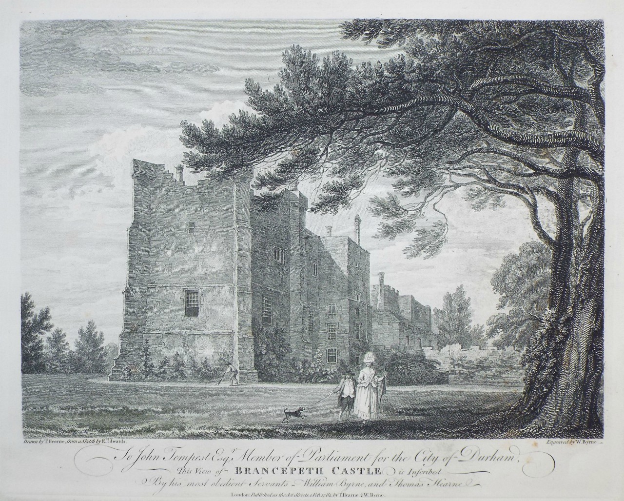 Print - Brancepeth Castle - Byrne