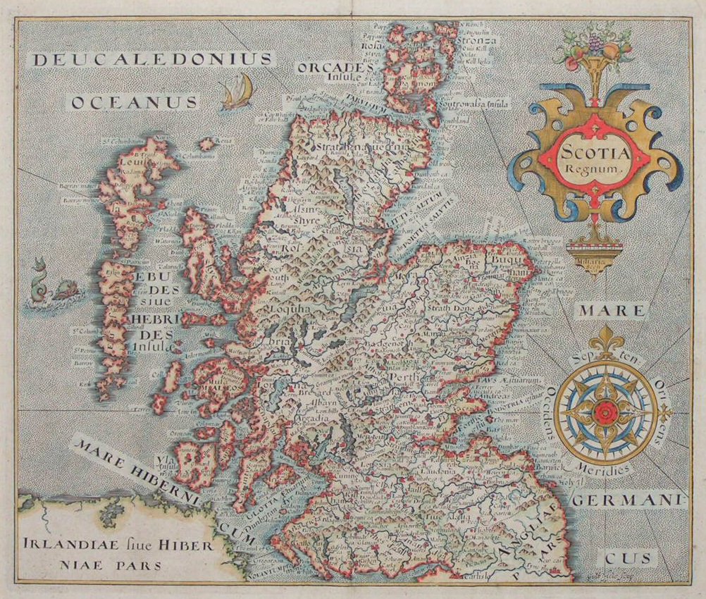Map of Scotland - Saxton-Hole