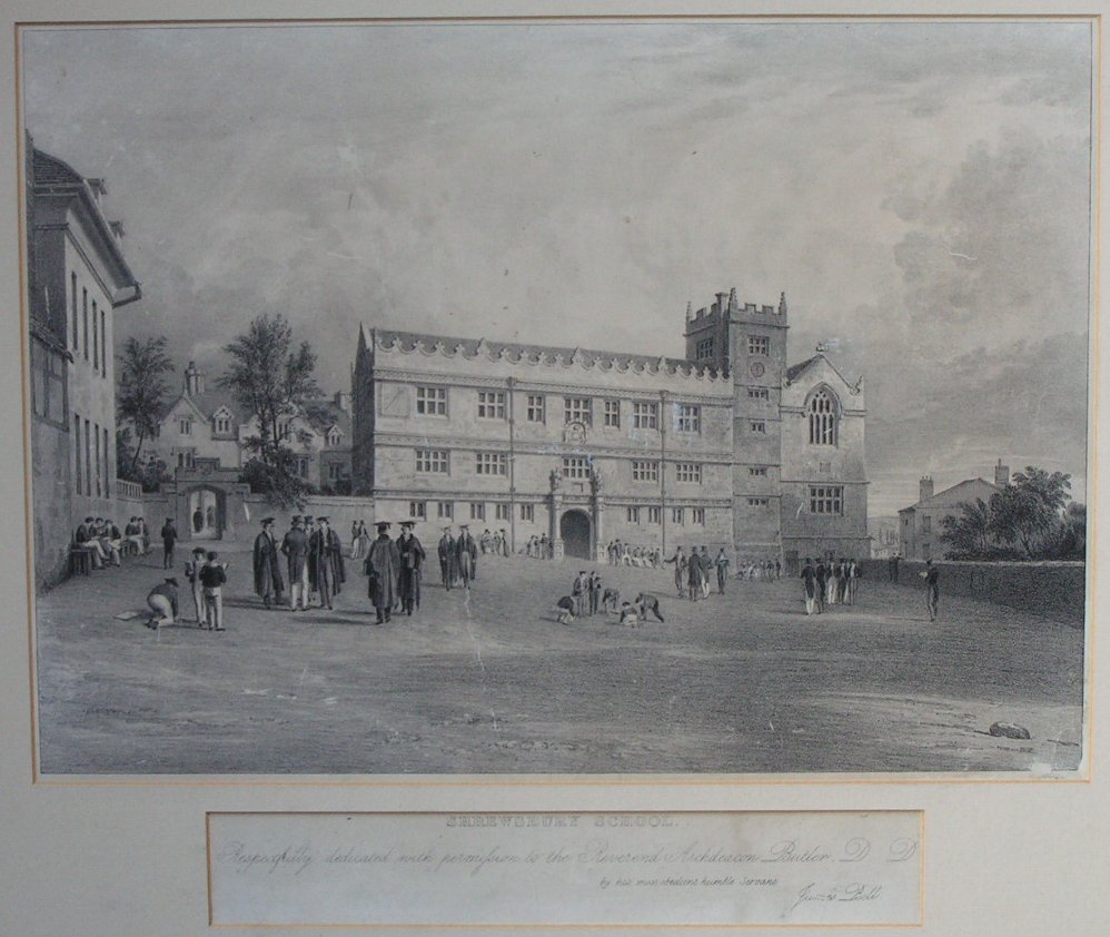 Lithograph - Shrewsbury School - MacKenzie