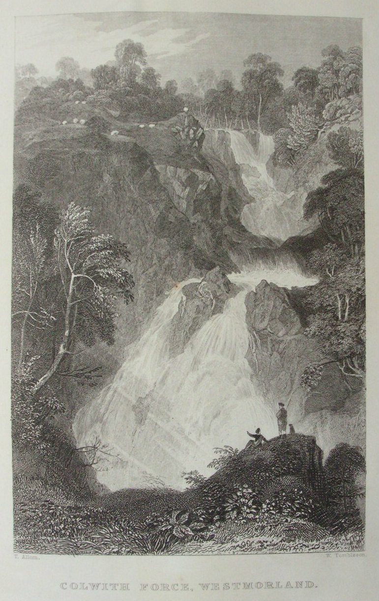 Print - Colwith Force, Westmorland. - Tombleson