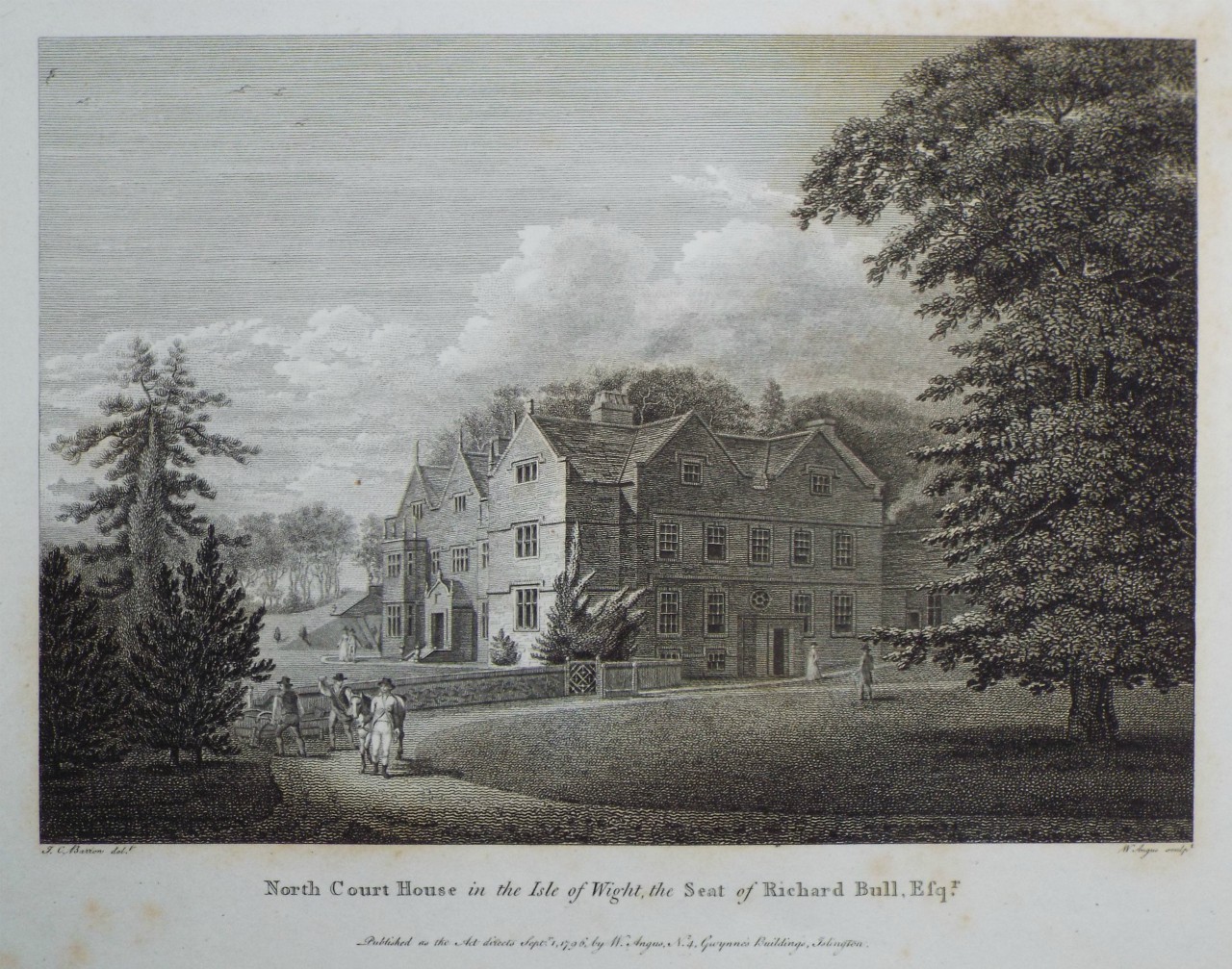 Print - North Court House in the Isle of Wight, the Seat of Richard Bull Esqr. - Angus