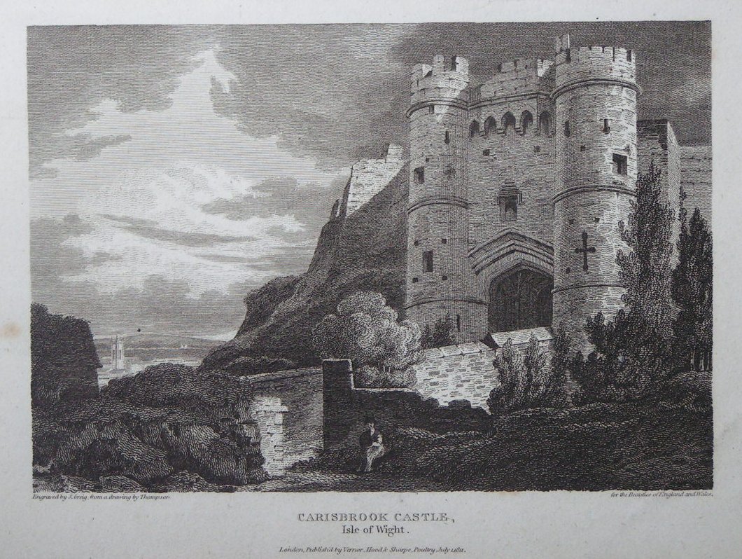 Print - Carisbrook Castle, Isle of Wight. - Greig