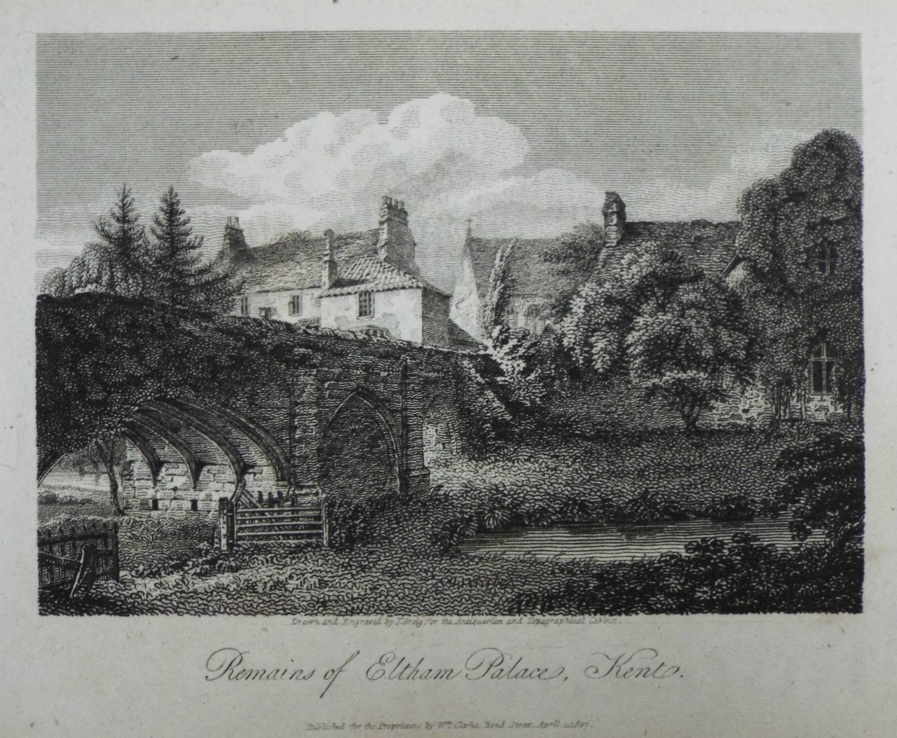 Print - Remains of Eltham Palace, Kent. - Greig