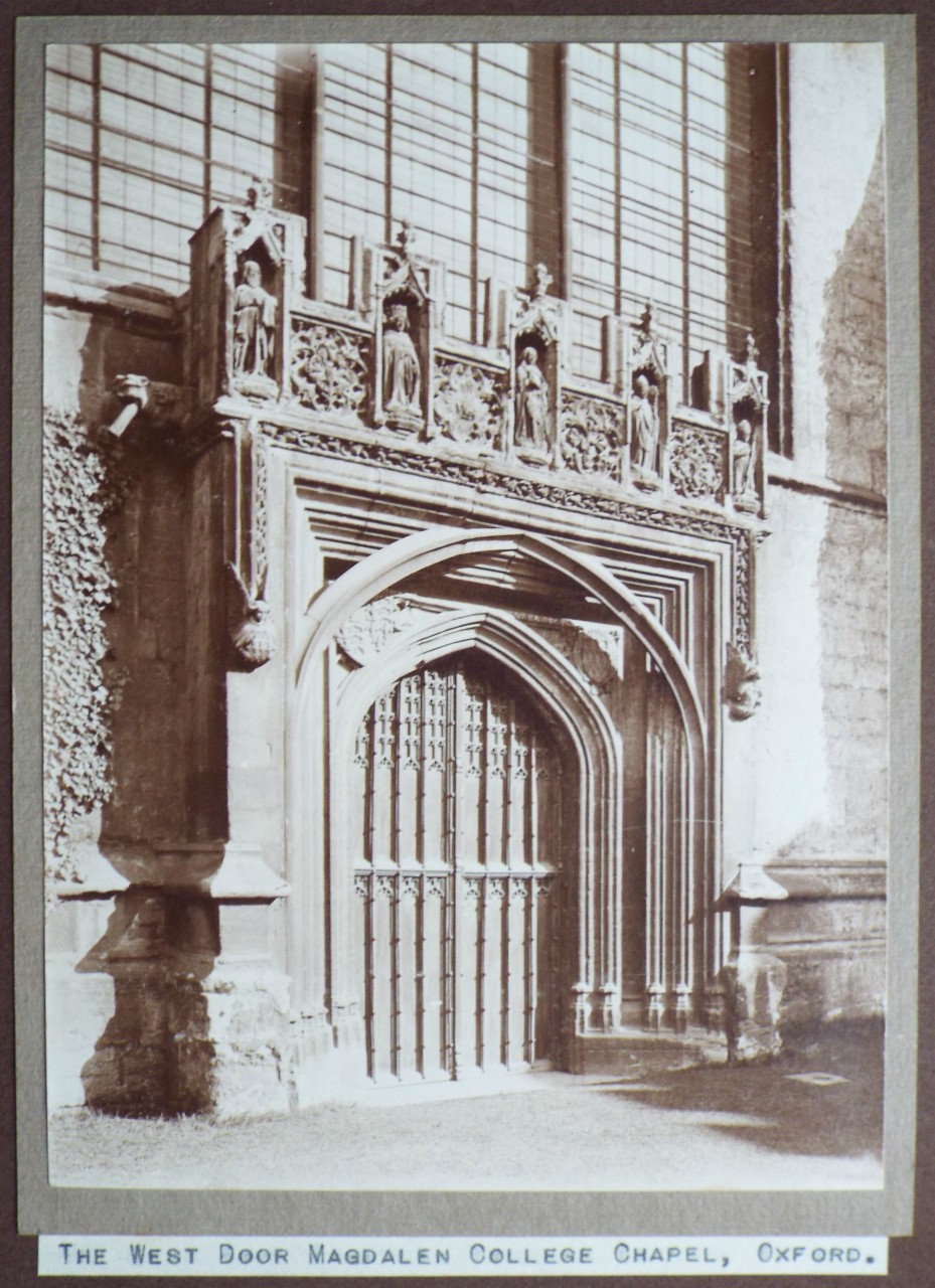 Photograph - The West Door of Magdalen College Chapel, Oxford.