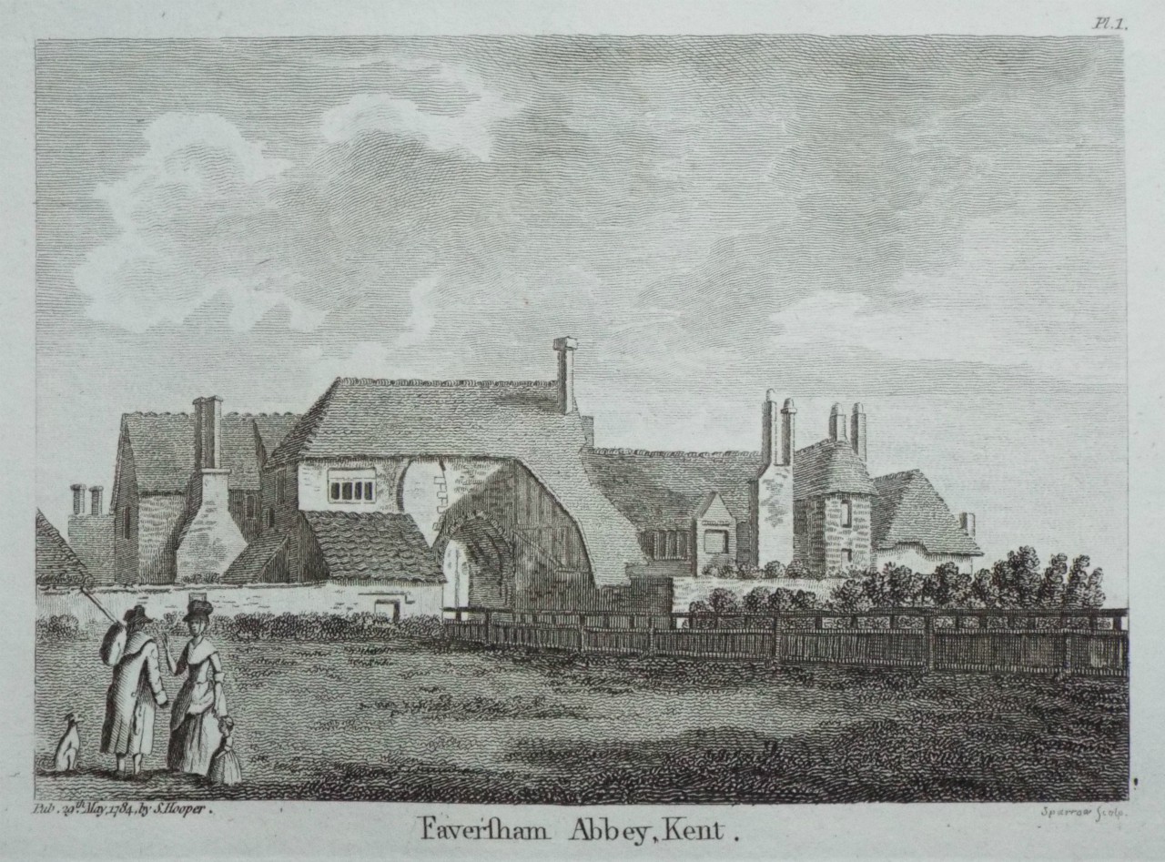 Print - Faversham Abbey, Kent. - 