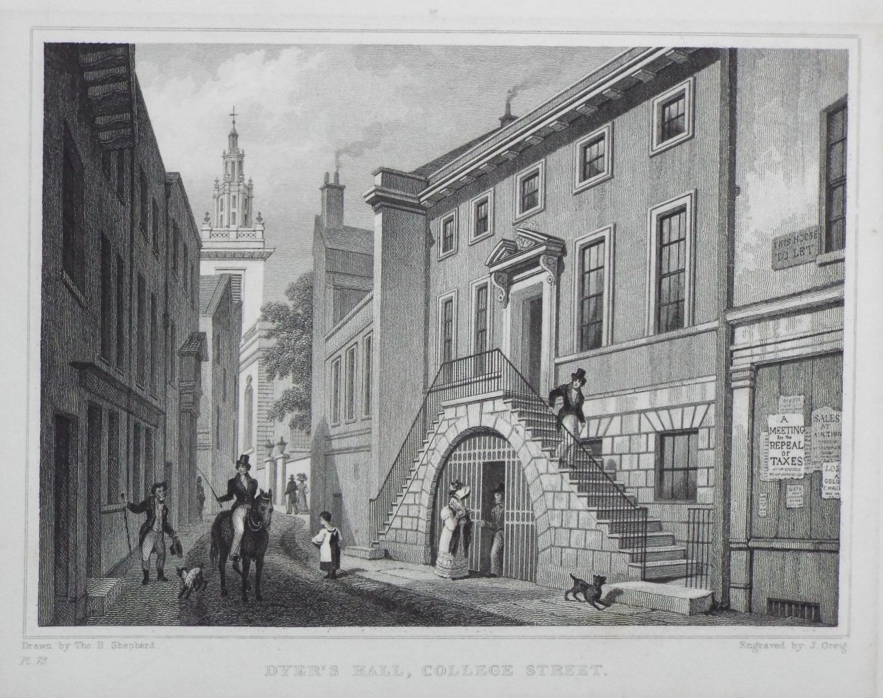 Print - Dyer's Hall, College Street. - Greig