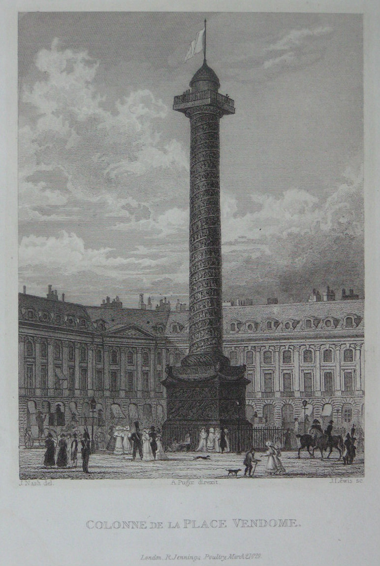 Print - Colonne de la Place Vendome. - Lewis