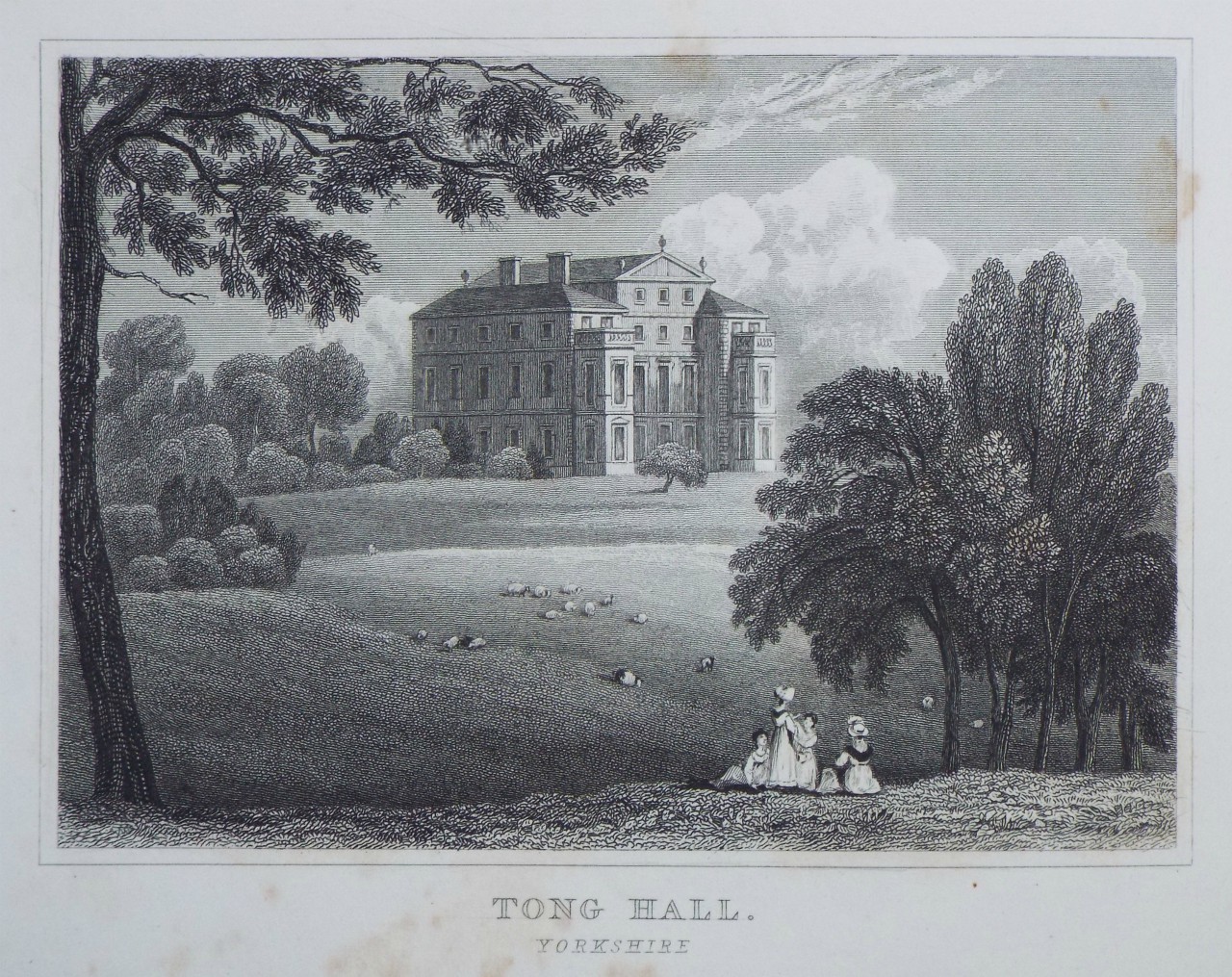 Print - Tong Hall, Yorkshire. - Radclyffe