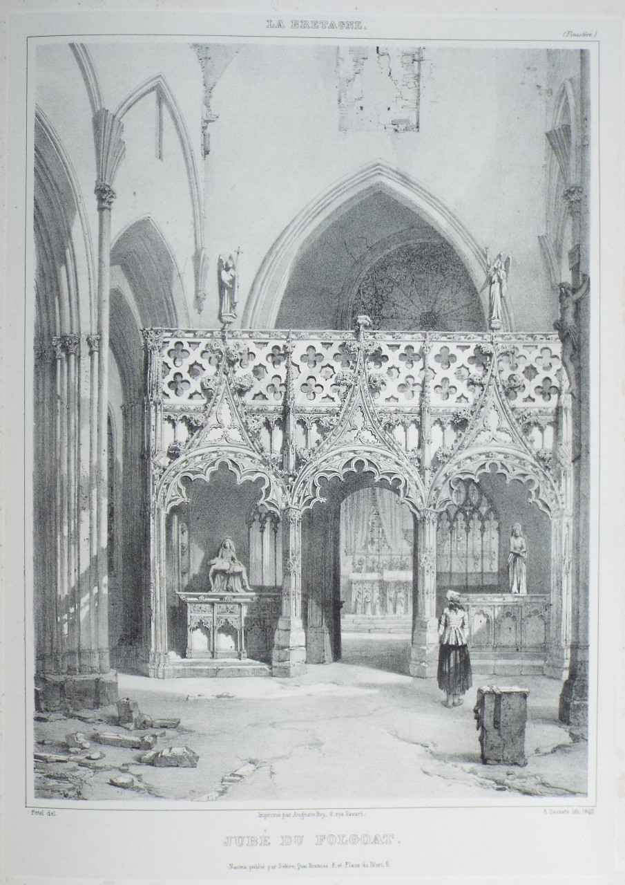 Lithograph - Jube du Folgoat.