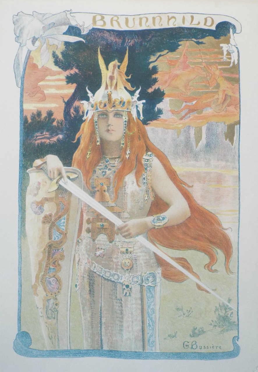 Lithograph - Brunnhild - Bussiere