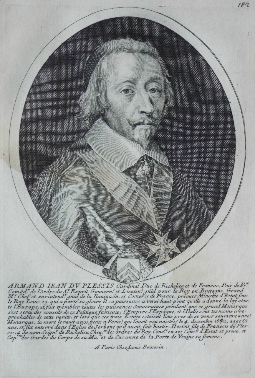 Print - Armand Jean du Plessis, Cardinal Duc de Richelieu et de Fronsac