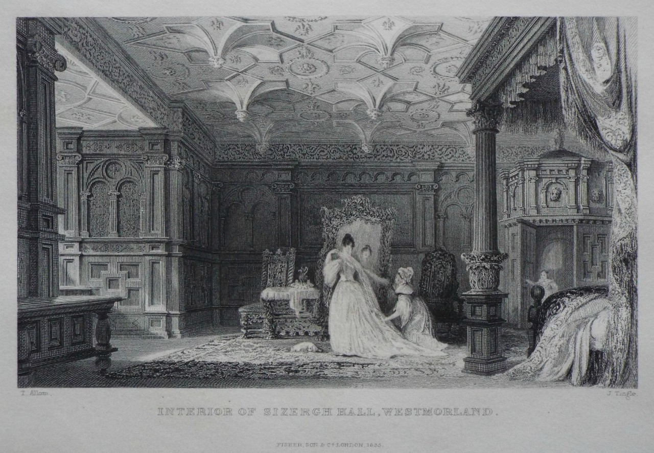 Print - Interior of Sizergh Hall, Westmorland. - Tingle