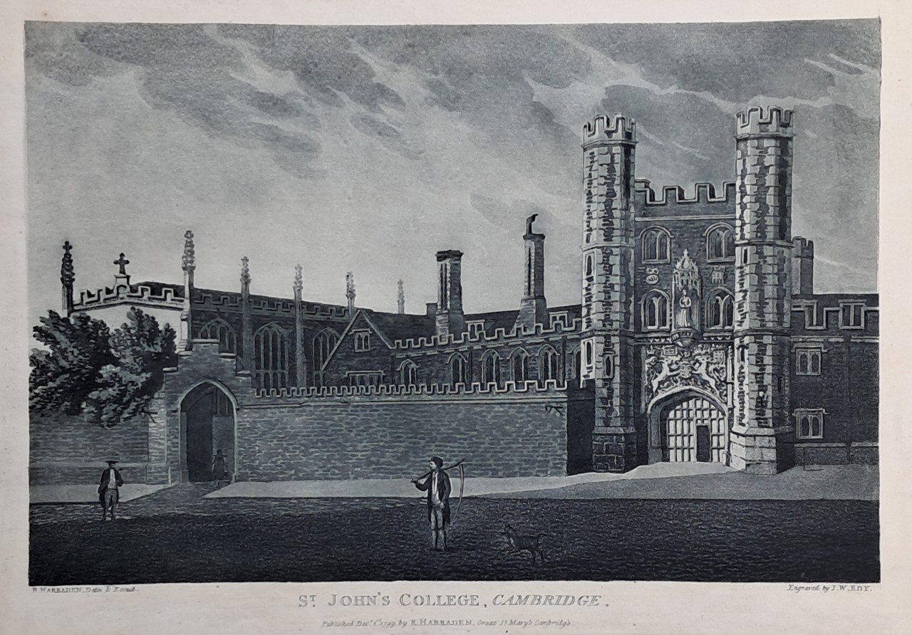 Aquatint - St. John's College, Cambridge. - Edy