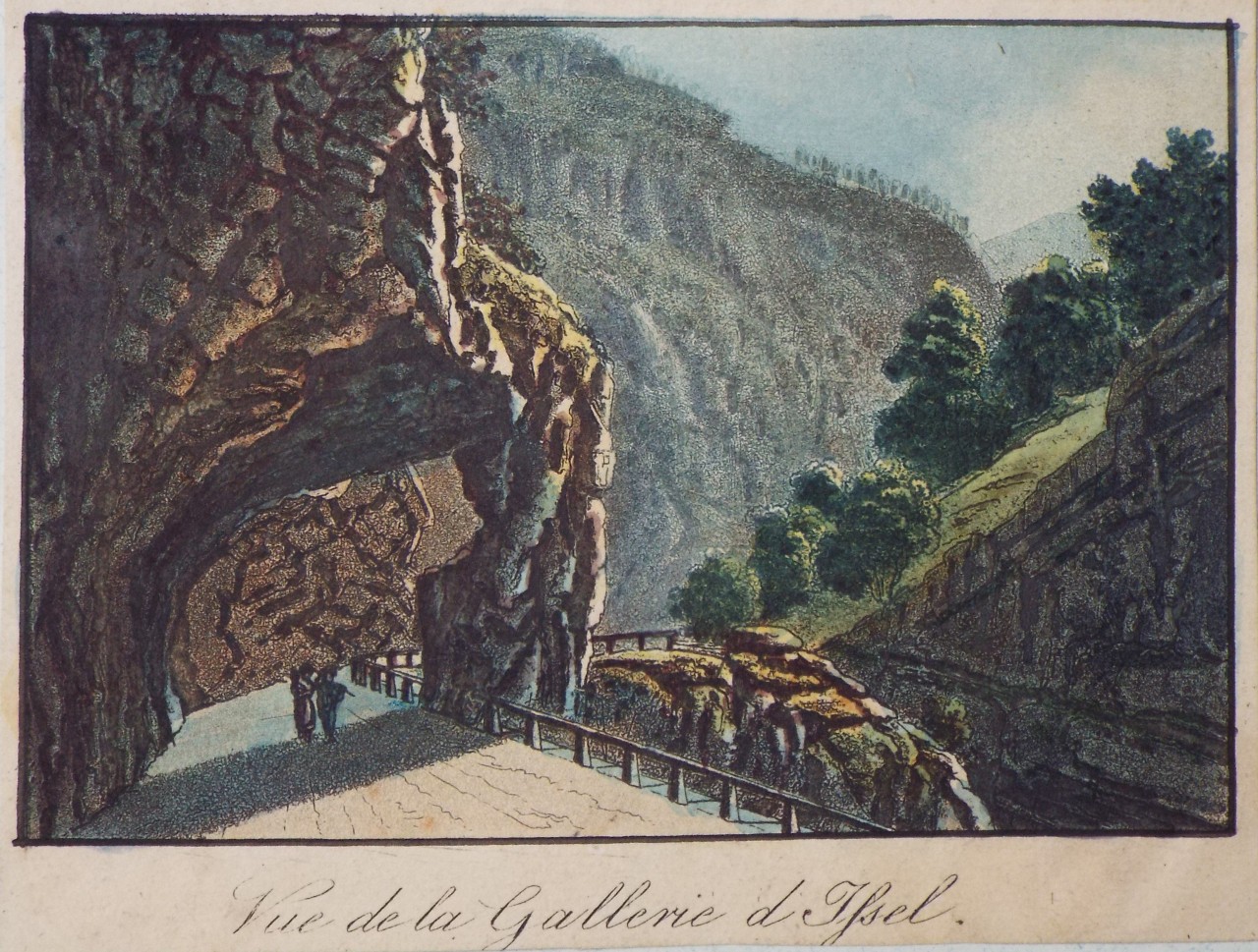 Aquatint - Vue de la Gallerie d'Issel.