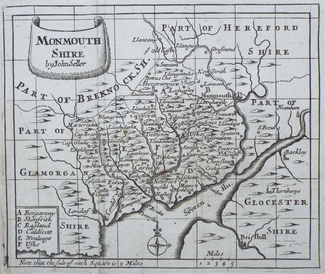 Map of Monmouthshire