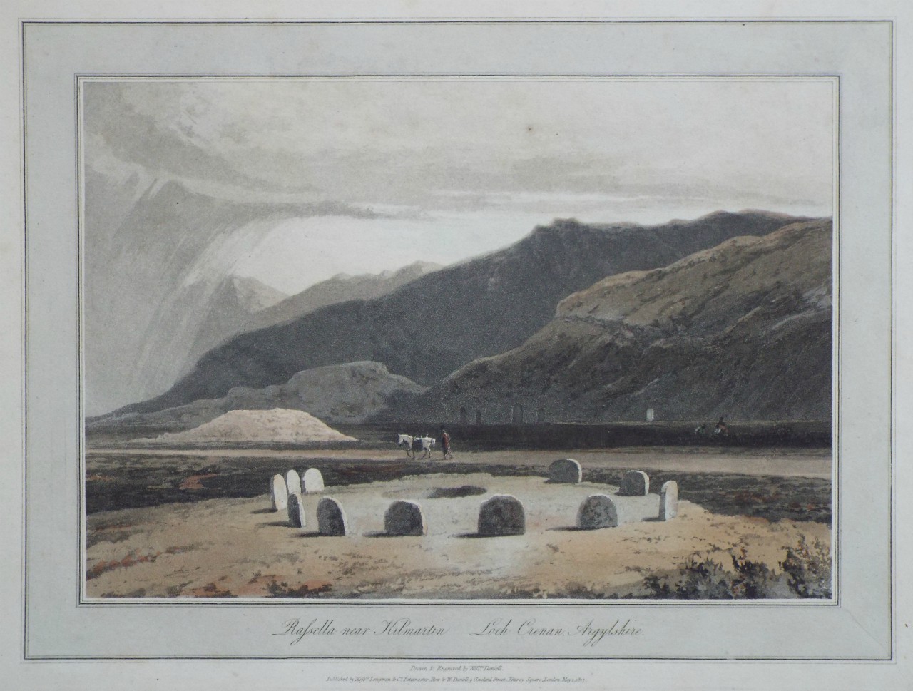 Aquatint - Rassella near Kilmartin Loch Creran, Argylshire. - Daniell