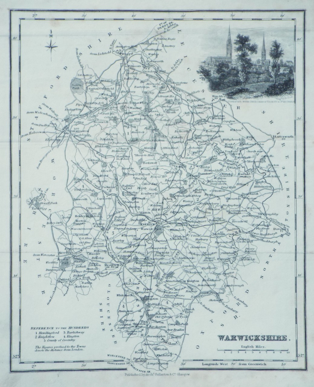 Map of Warwickshire - Coventry