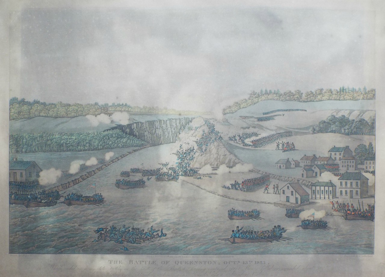 Aquatint - The battle of Queenston, Oct 13th 1813. - Sutherland