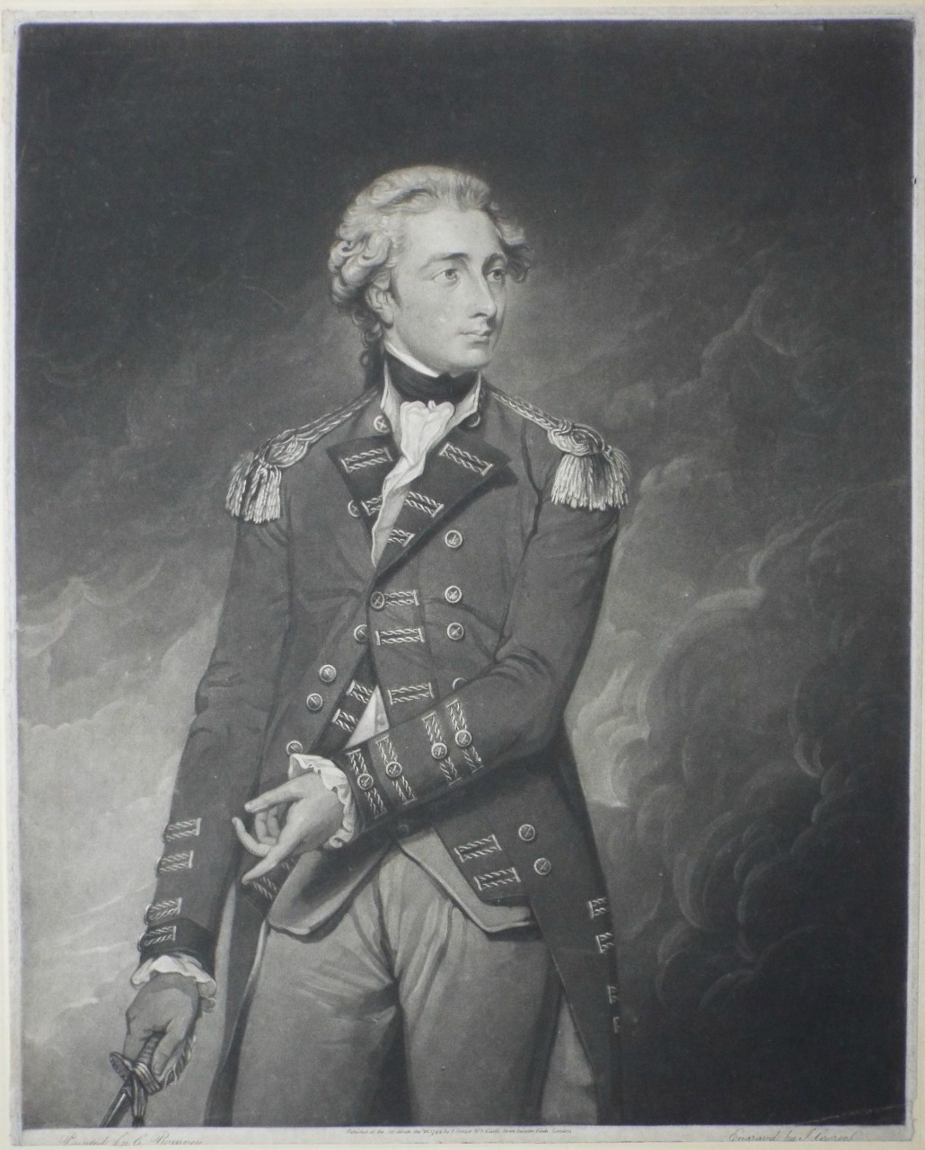 Mezzotint - The Honble. Major General Charles Stewart. - Grozer