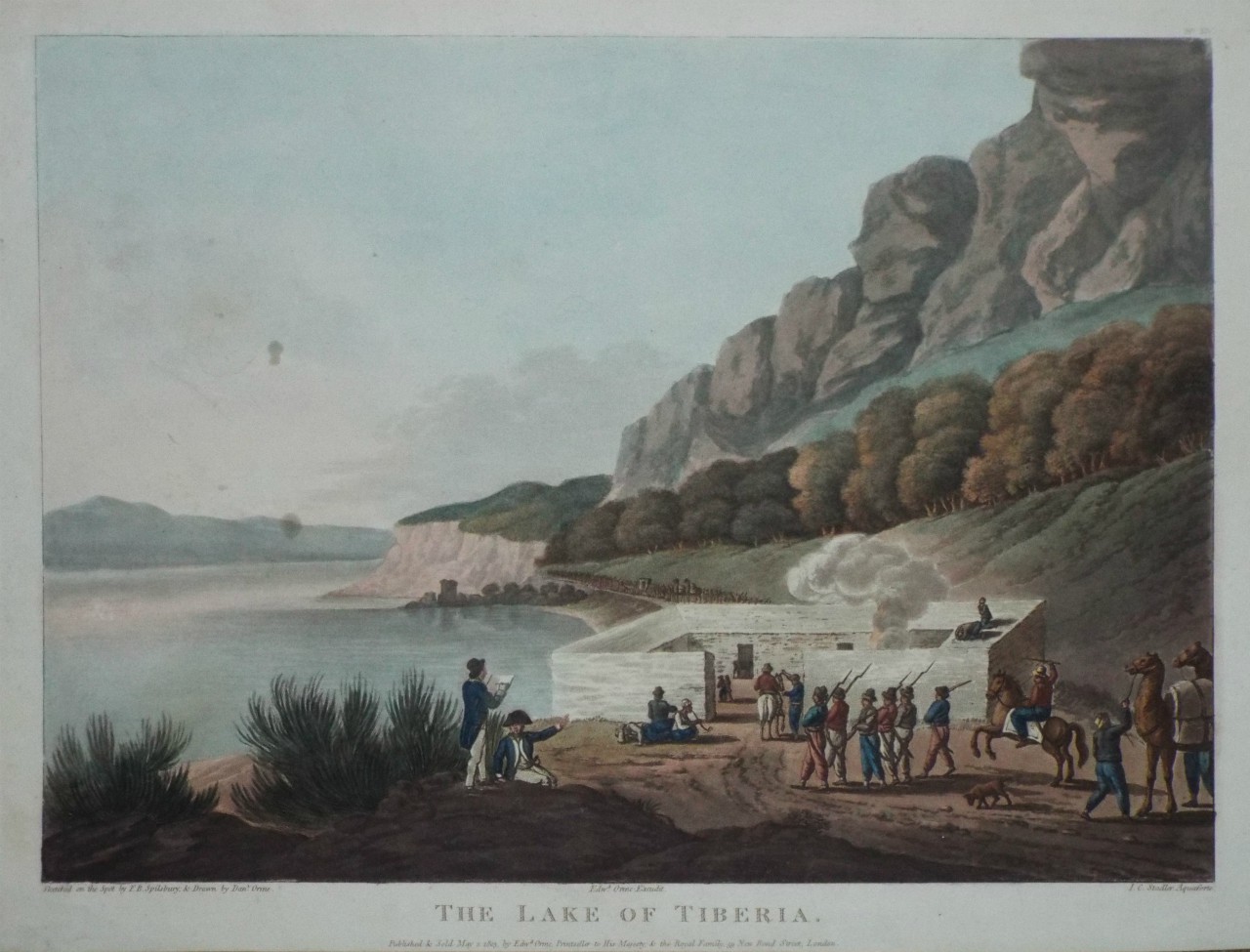 Aquatint - The Lake of Tiberia. - Stadler