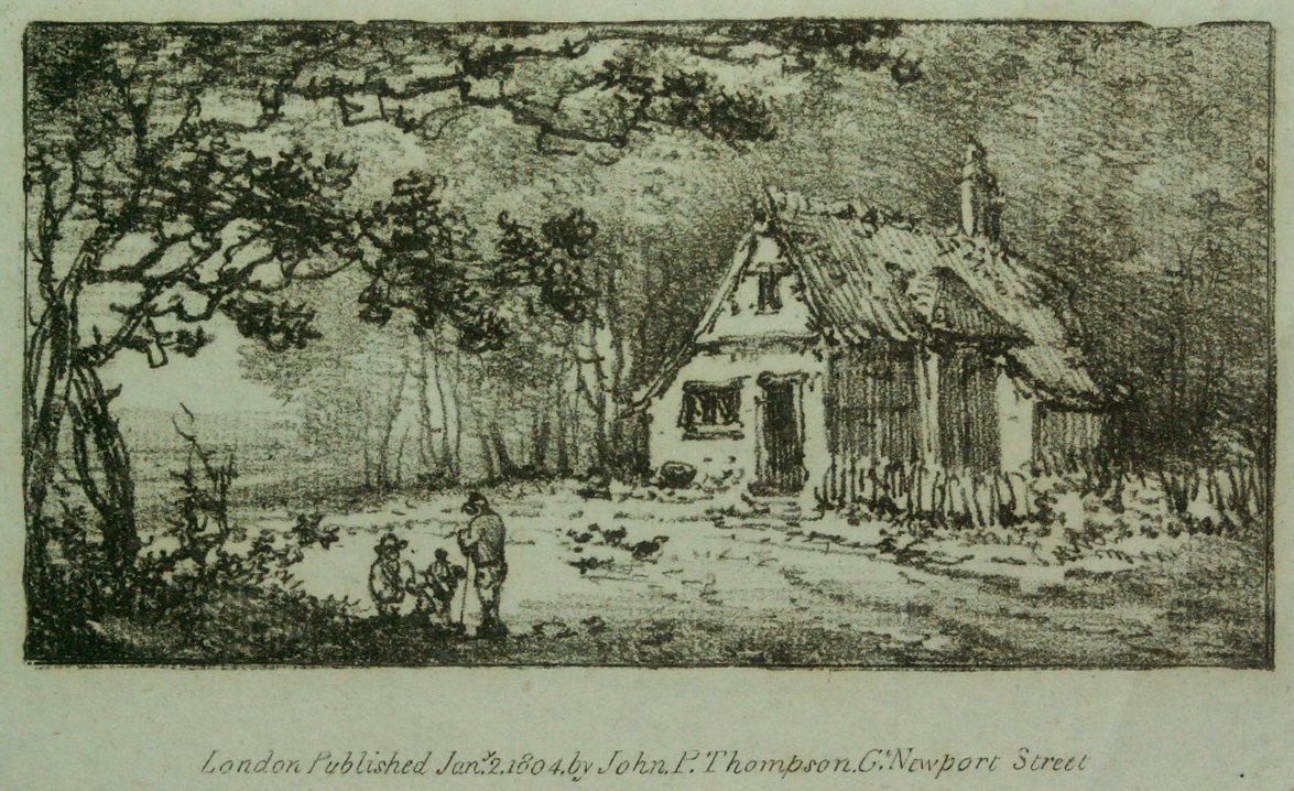Soft-ground Etching - (Cottage in a woodland clearing)