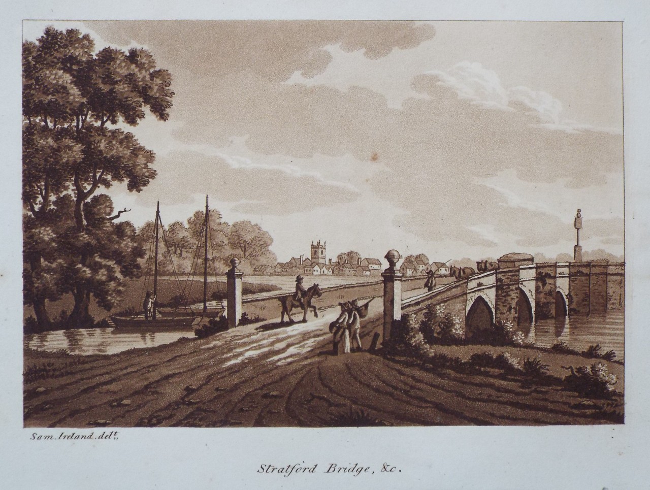 Aquatint - Stratford Bridge, &c. - Ireland