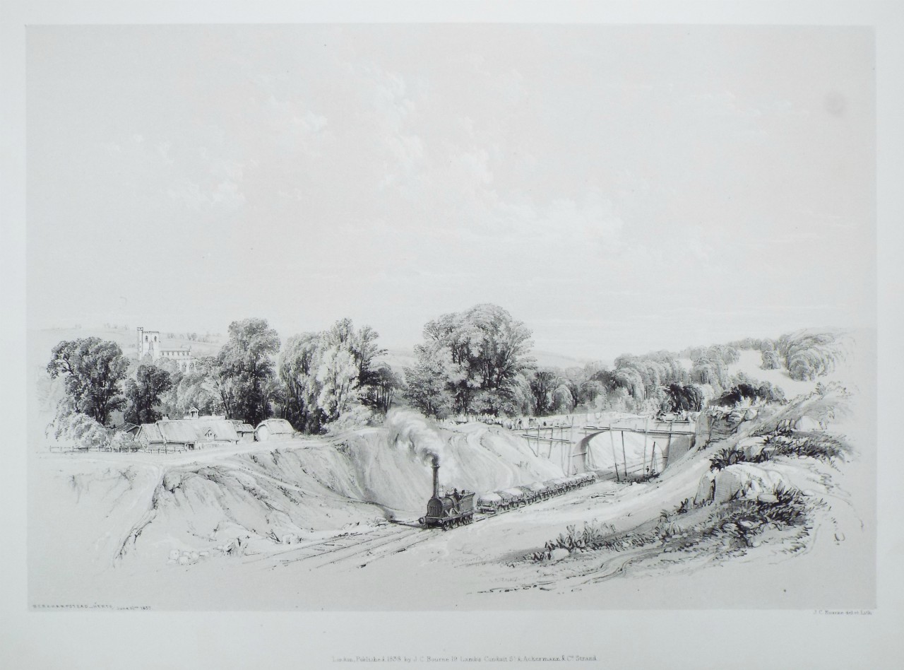 Lithograph - Berkhampstead - Herts. June 10th 1837. - Bourne