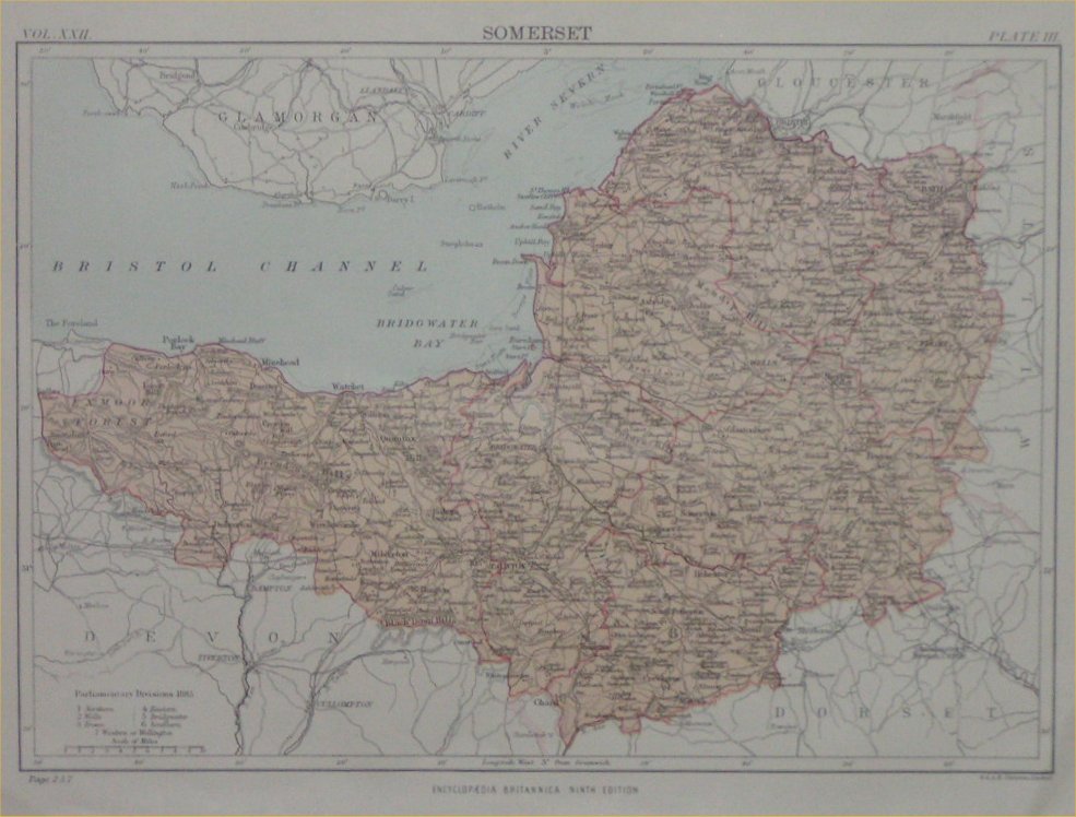 Map of Somerset - Johnston