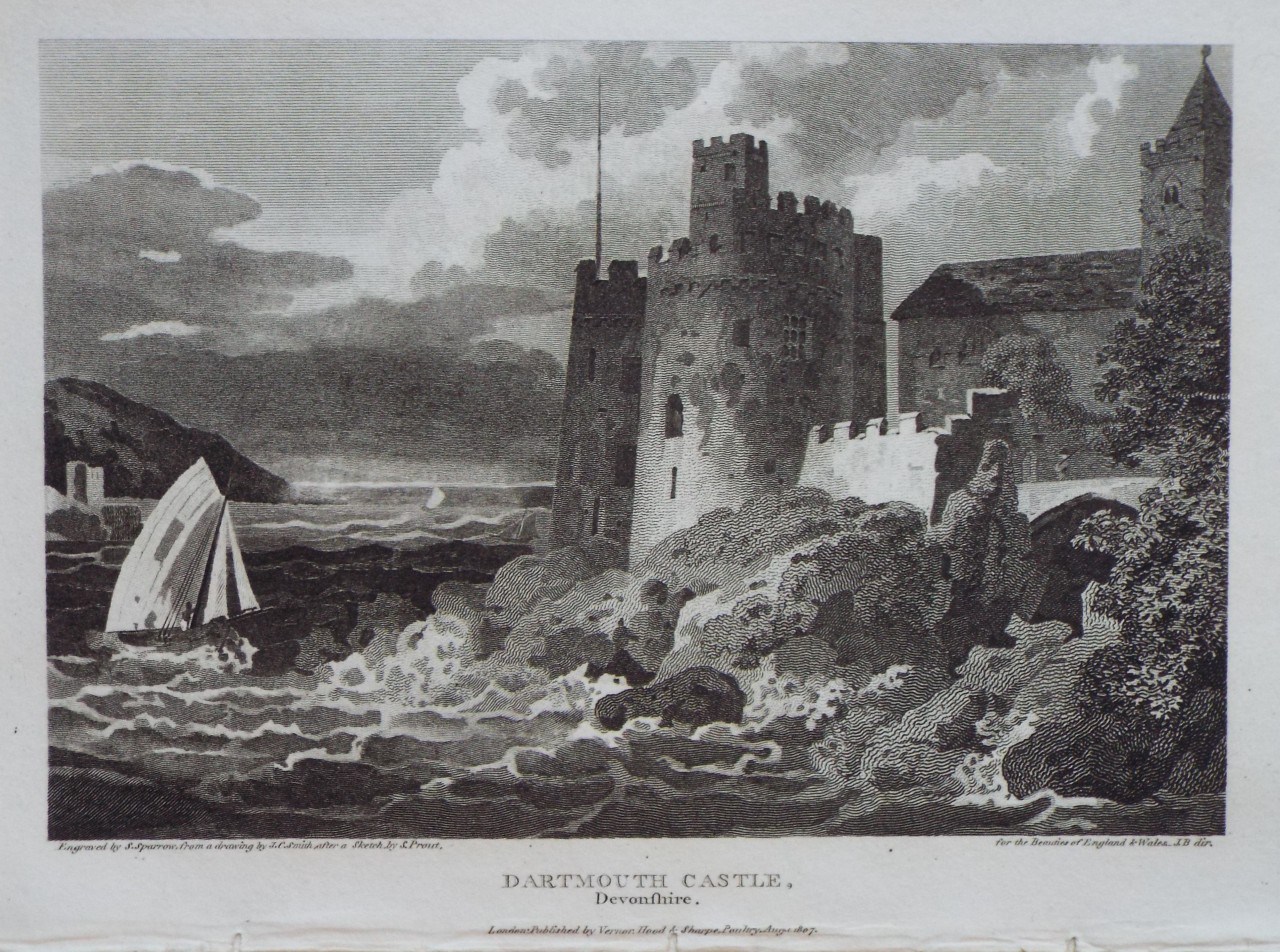 Print - Dartmouth Castle, Devonshire. - 