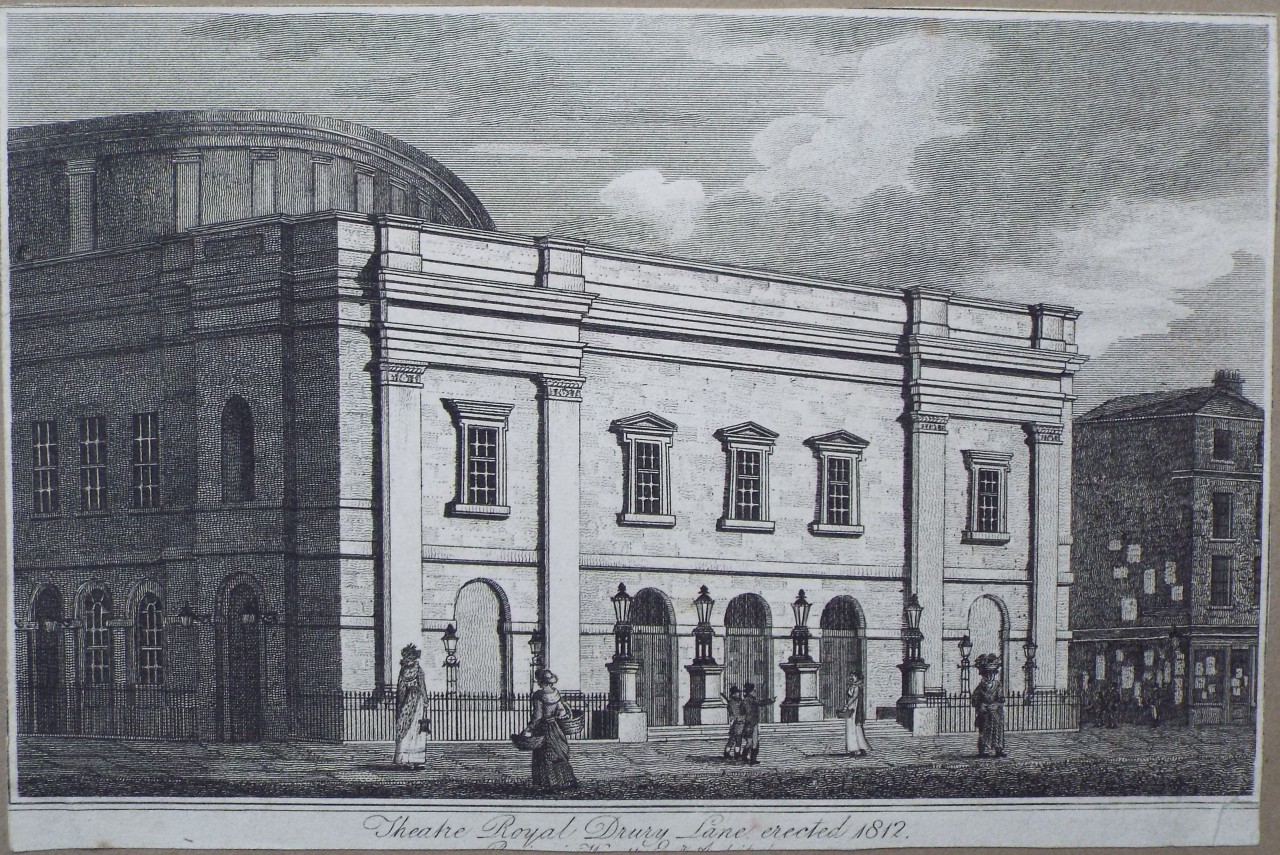 Print - Theatre Royal Drury erected 1812.