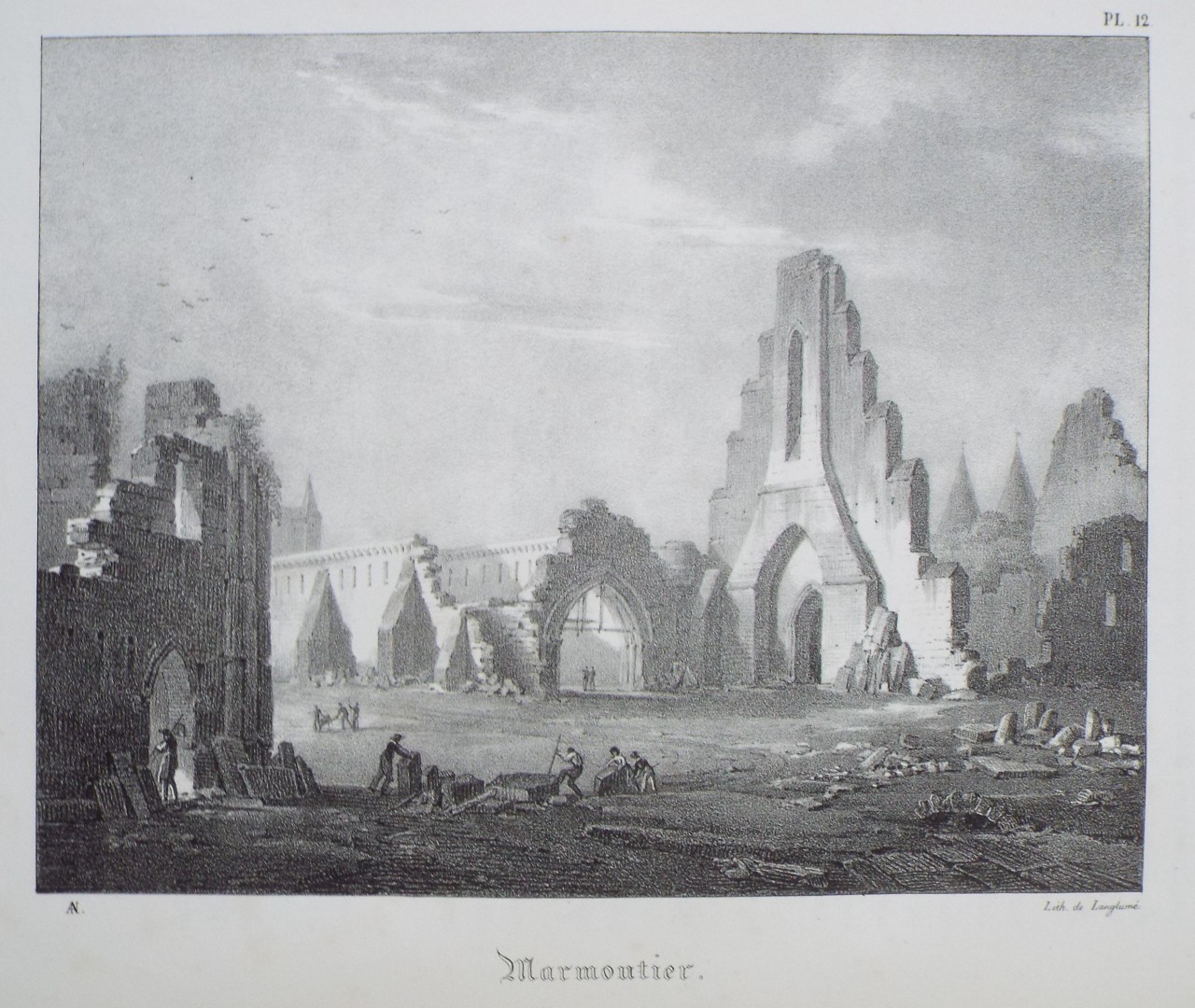 Lithograph - Marmontier.