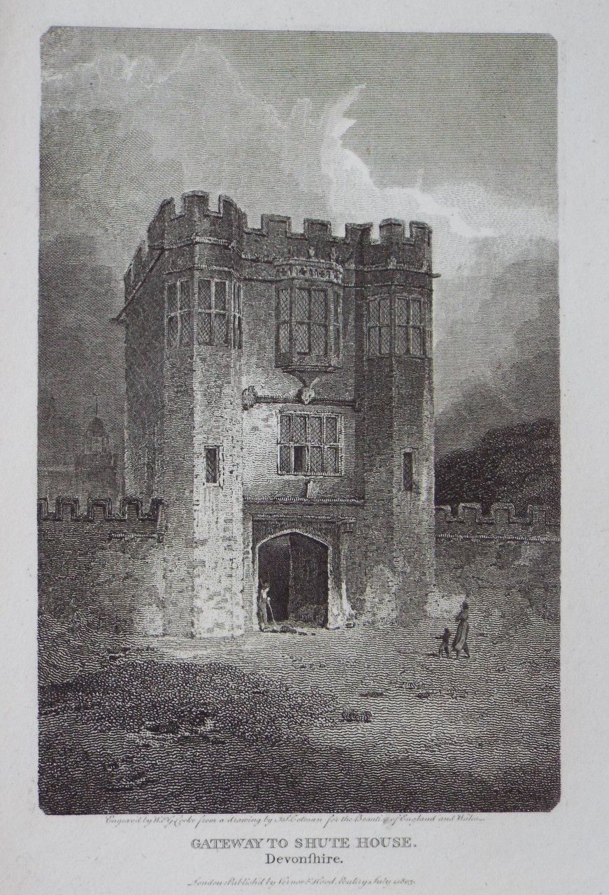 Print - Gateway to Shute House, Devonshire. - Cooke