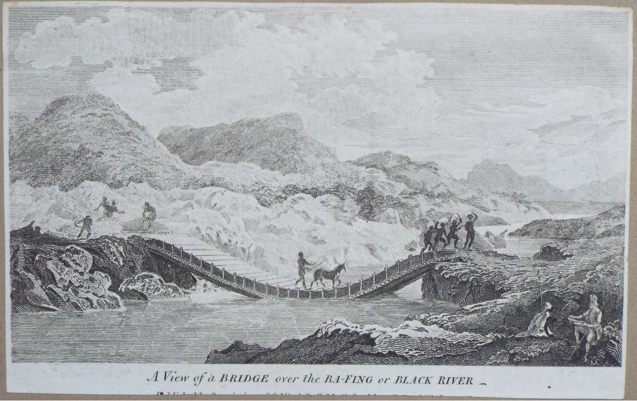 Print - A View of the Bridge over the Ba-fing or Black River.