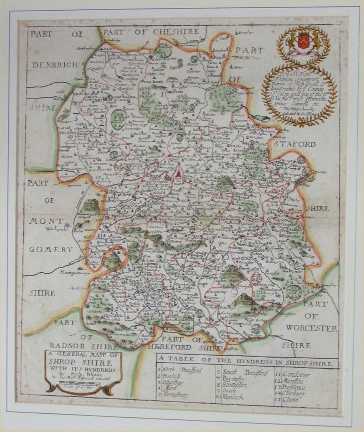 Map of Shropshire - Blome