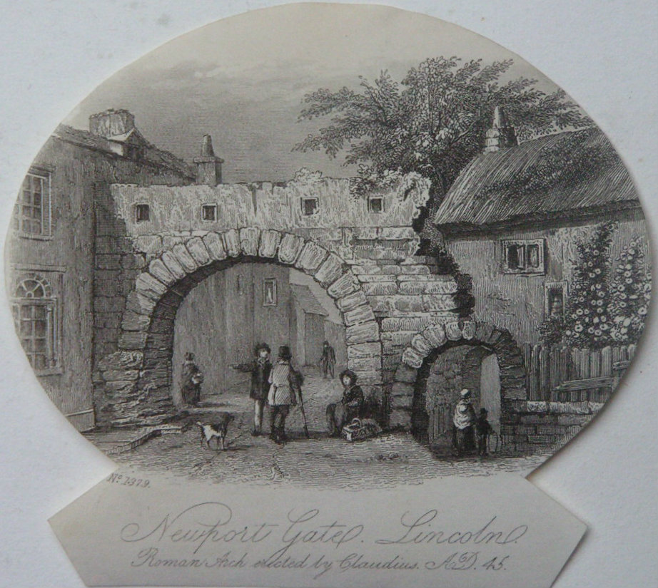 Steel Vignette - Newport Gate, Lincoln. Roman Arch erected by Claudius. AD. 45. - Rock