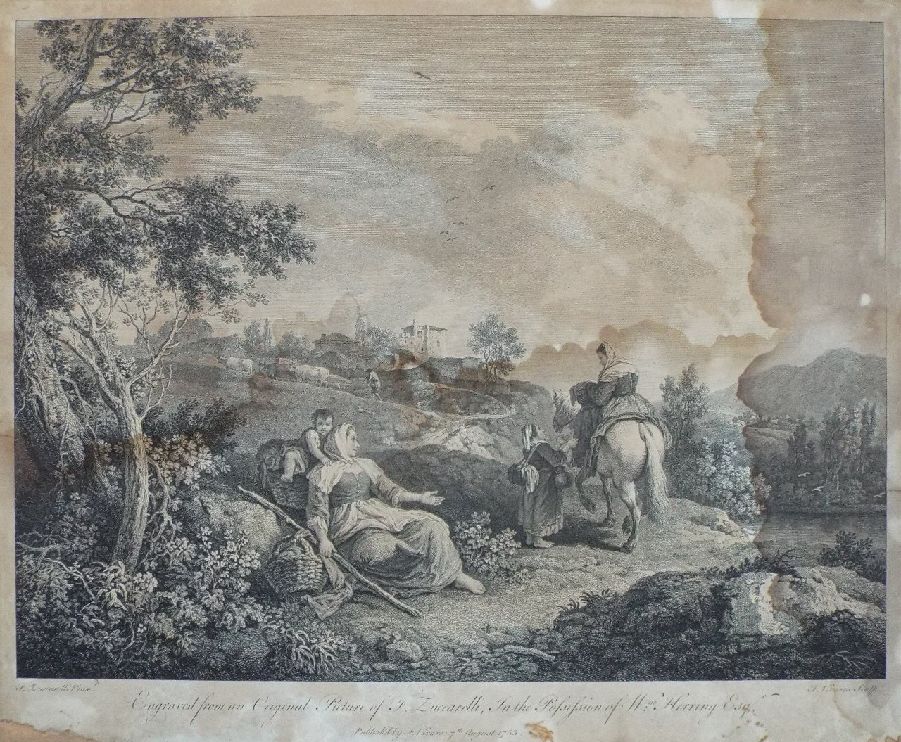 Print - Engraved from a Picture of F. Zuccarelli, In the Possession of Wm. Herring Esqr. - Vivares