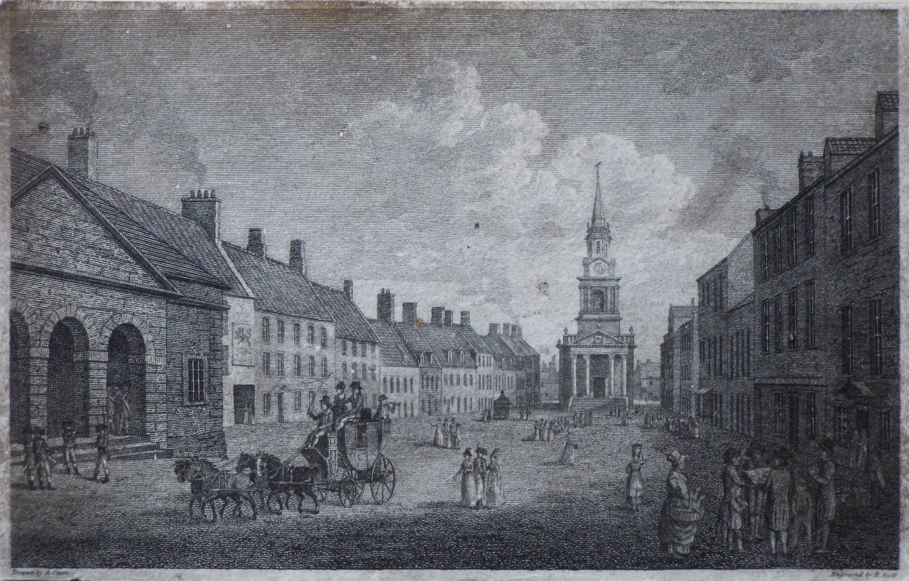 Print - View of the High Street and Town Hall from the Main Guard. - Scott