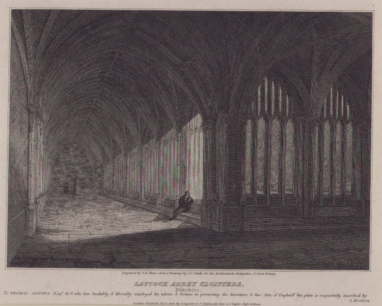 Print - Lacock Abbey Cloisters - Le